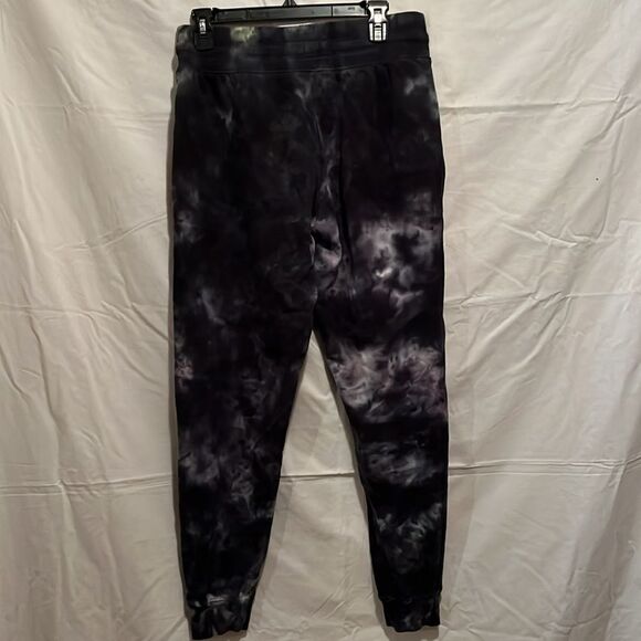 Blue & Pink Tie-Dye Blind Rooster Jogger Sweatpants with Embroidered Flowers - Picture 5 of 7